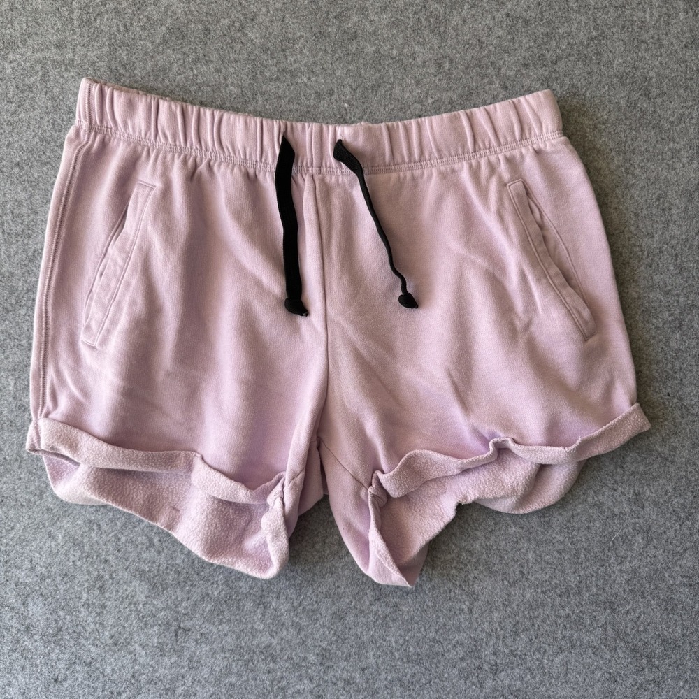 PINK Victoria's Secret Fleece‎ Lounge Shorts Medium Lavender Purple Logo